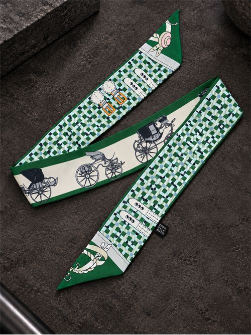 mini foulard fantasia SETTEBÌ | TWI03CARROZZE VERDE